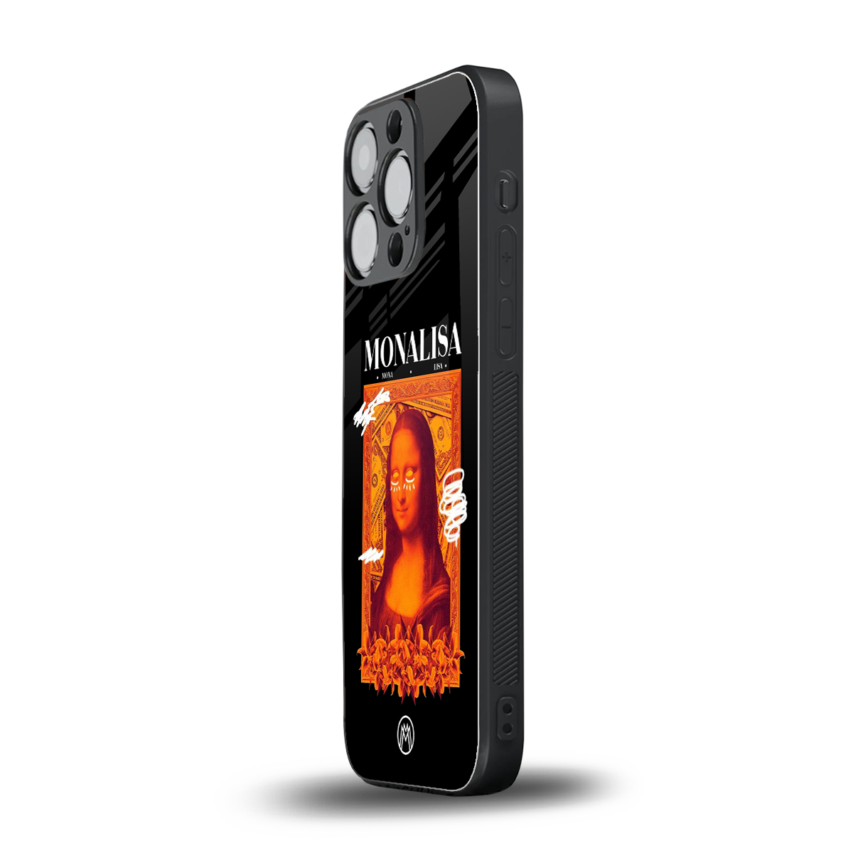 sassy mona lisa back phone cover | glass case for iphone 14 pro