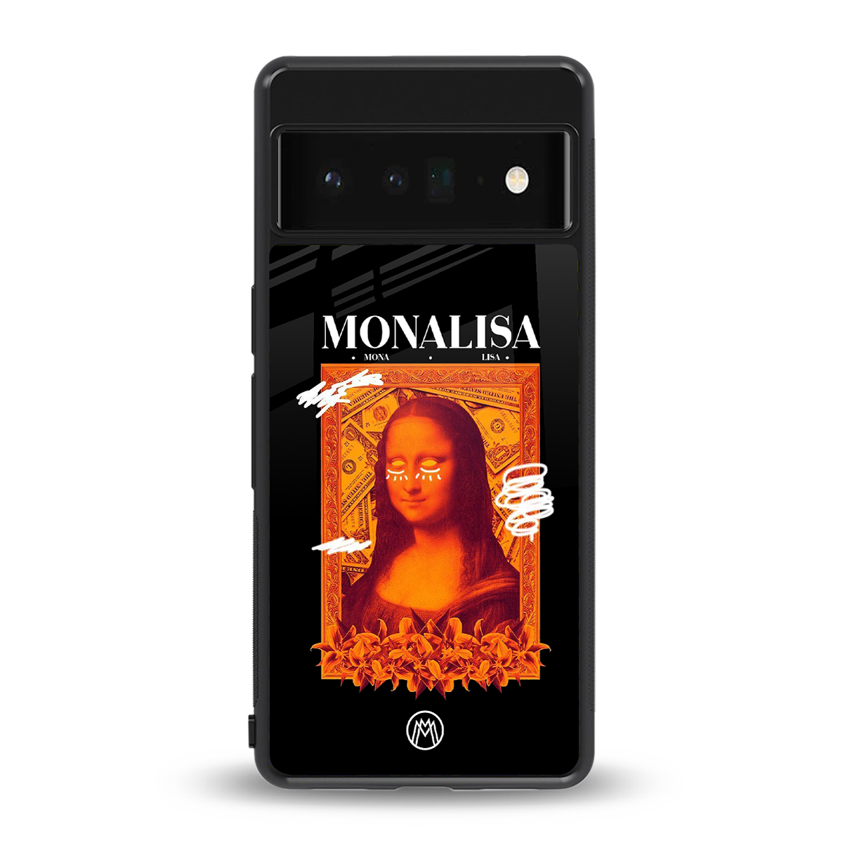 sassy mona lisa back phone cover | glass case for google pixel 6 pro