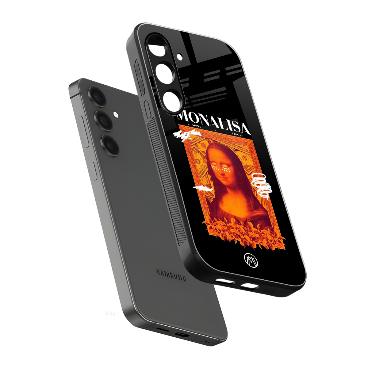 sassy mona lisa back phone cover | glass case for samsung galaxy s24 fe
