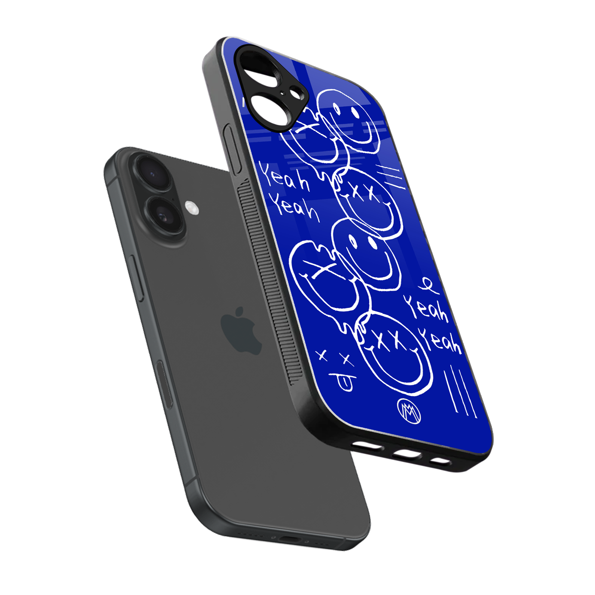 sassy smiley faces back phone cover | glass case for iphone 16