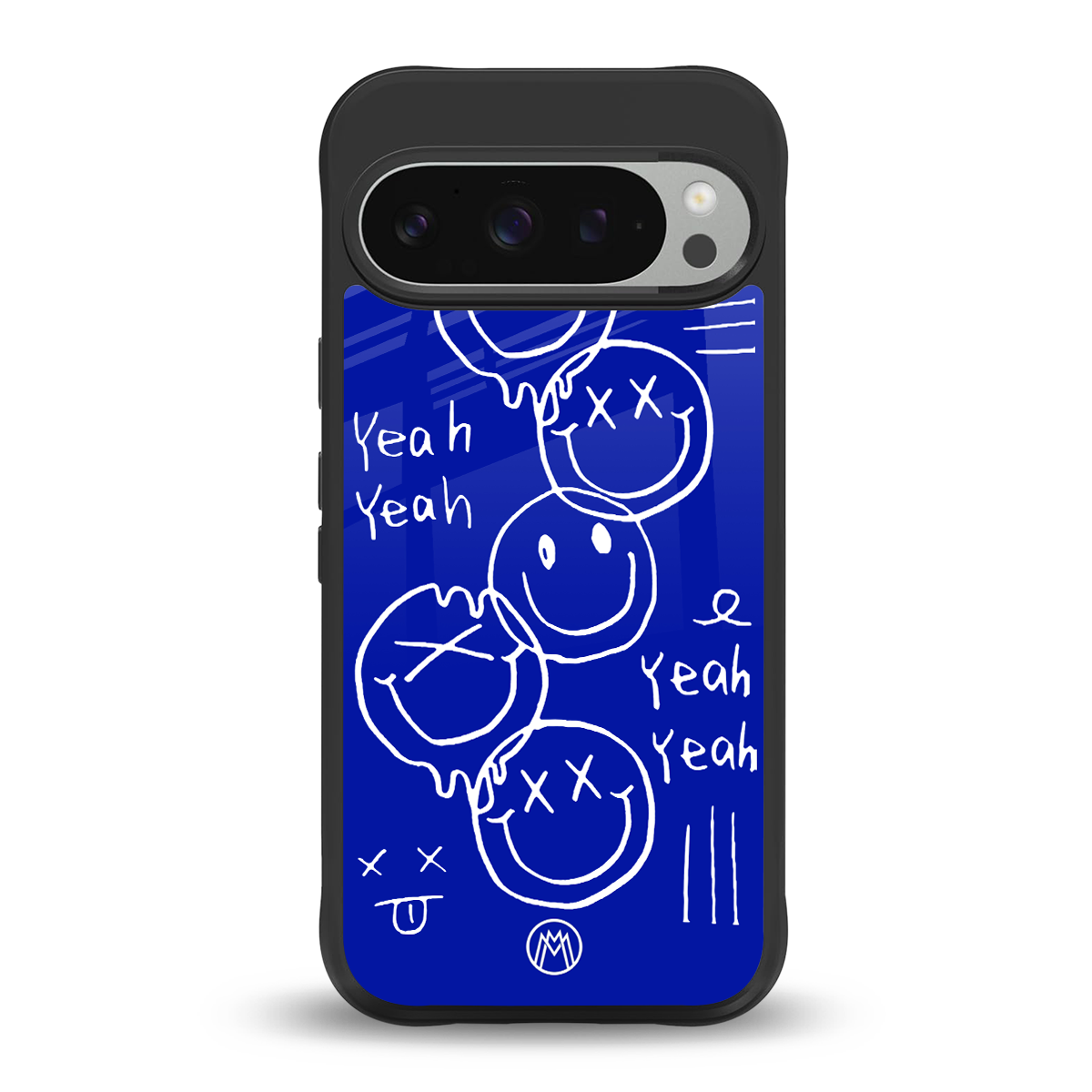 sassy smiley faces back phone cover | glass case for google pixel 9 pro