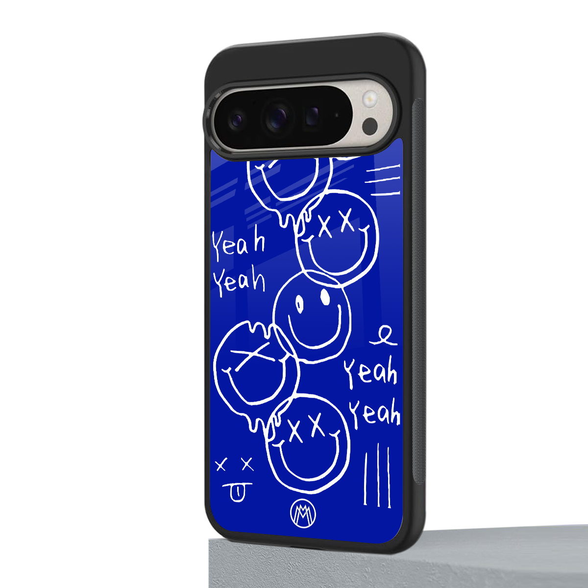 sassy smiley faces back phone cover | glass case for google pixel 9 pro