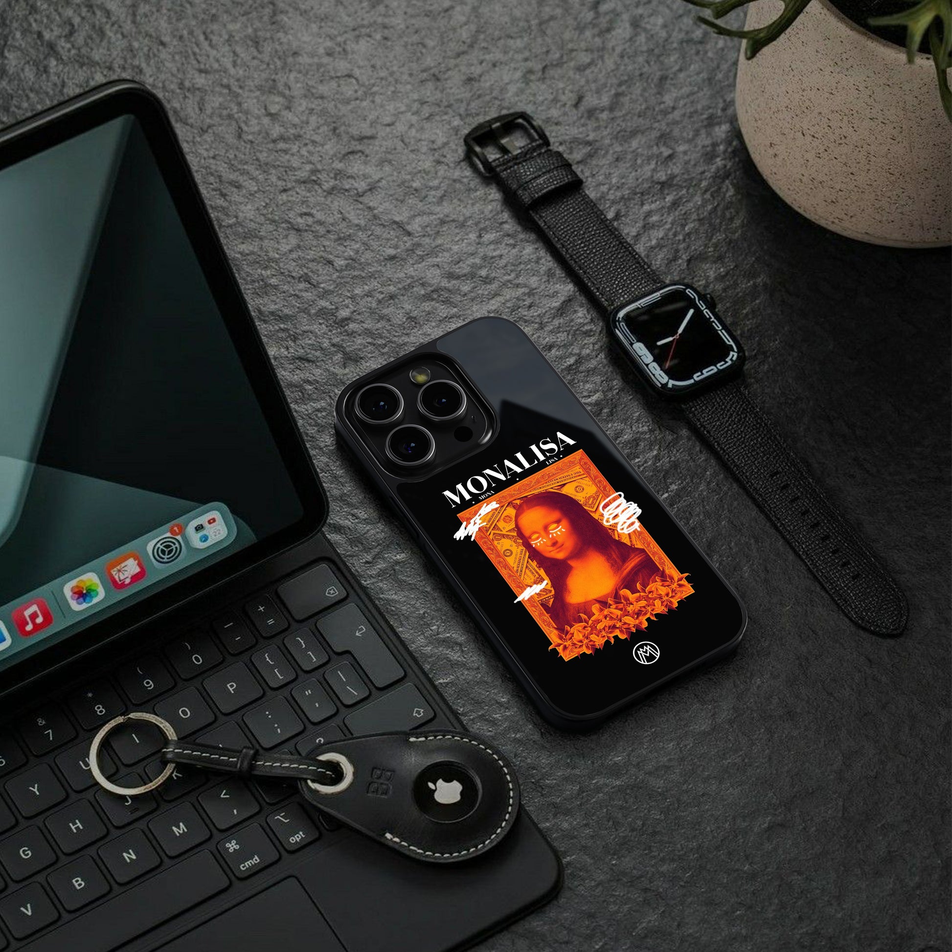 sassy mona lisa back phone cover | glass case for google pixel 9 pro