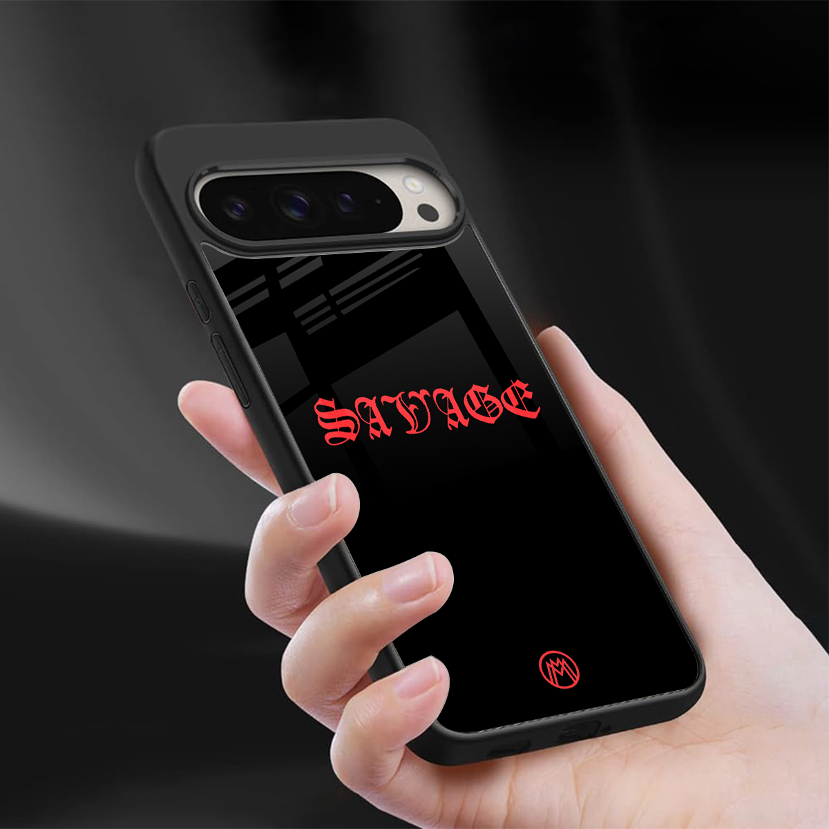 savage back phone cover | glass case for google pixel 9 pro xl