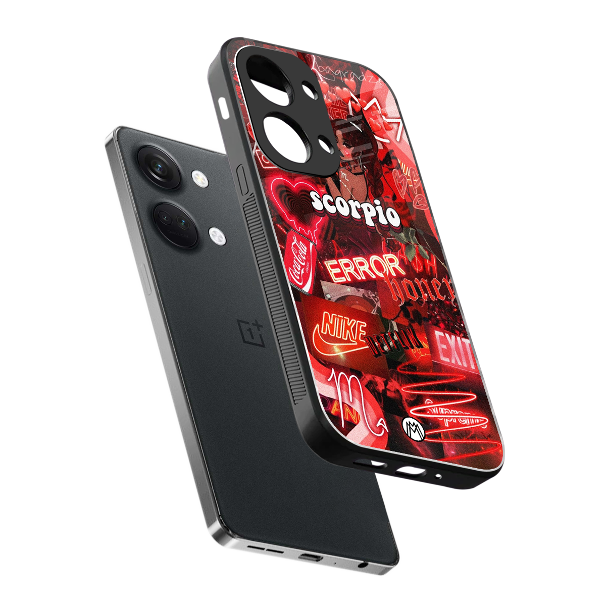 scorpio aesthetic collage back phone cover | glass case for oneplus nord 3