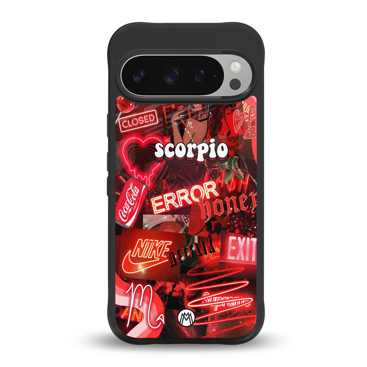 scorpio aesthetic collage back phone cover | glass case for google pixel 9 pro