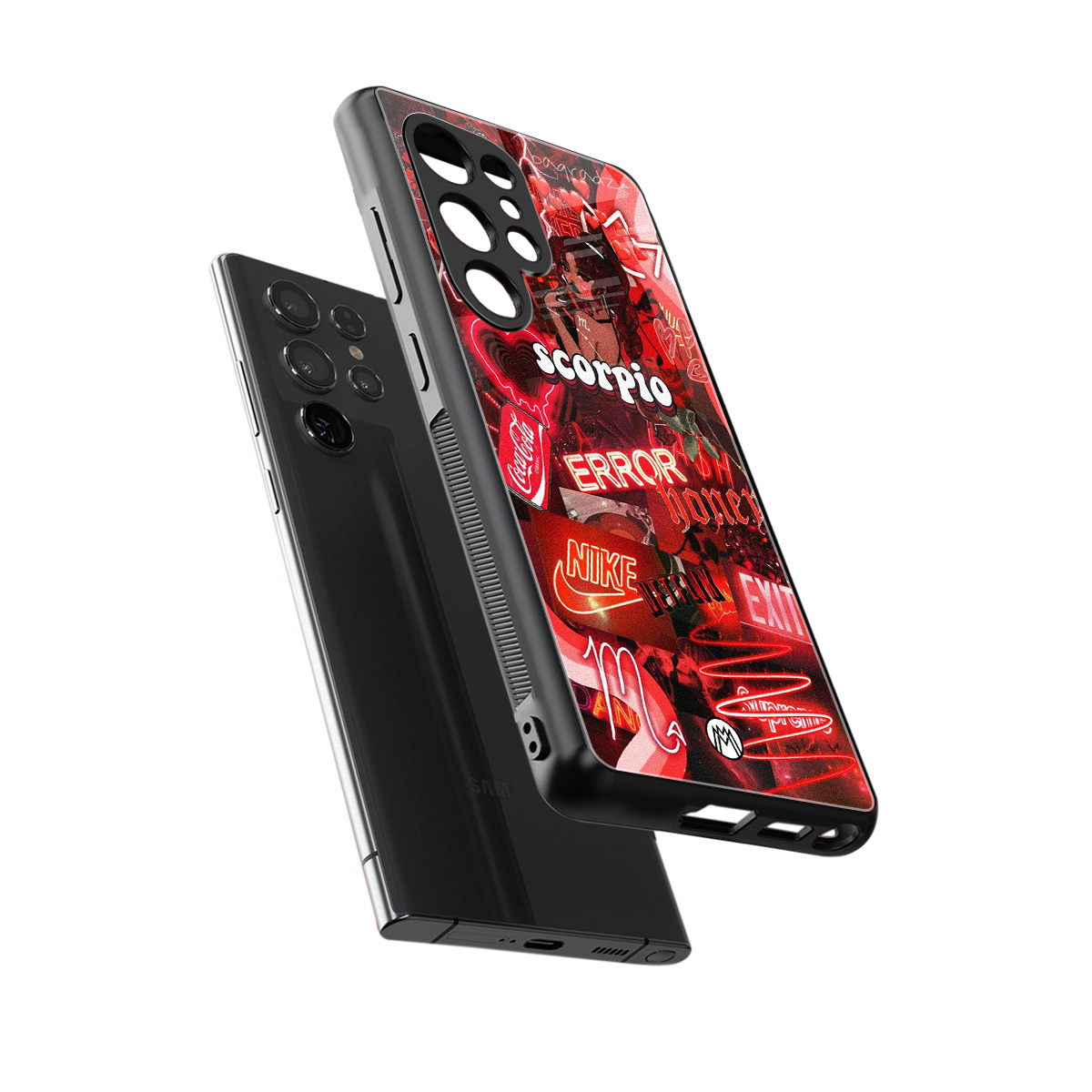 scorpio aesthetic collage back phone cover | glass case for samsung galaxy s25 ultra