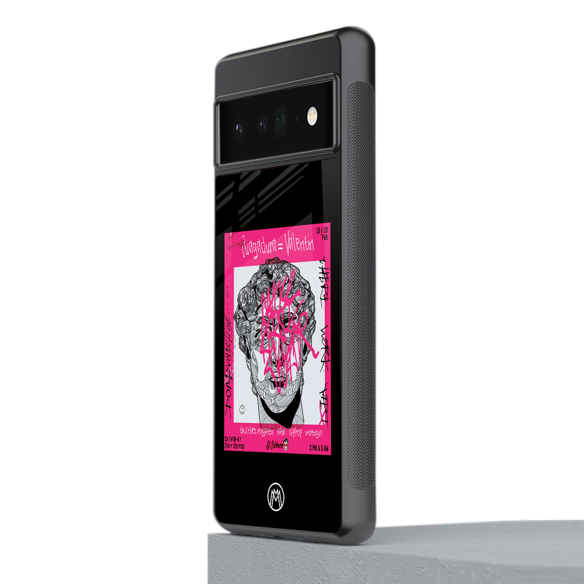 scribbled david michelangelo back phone cover | glass case for google pixel 6 pro