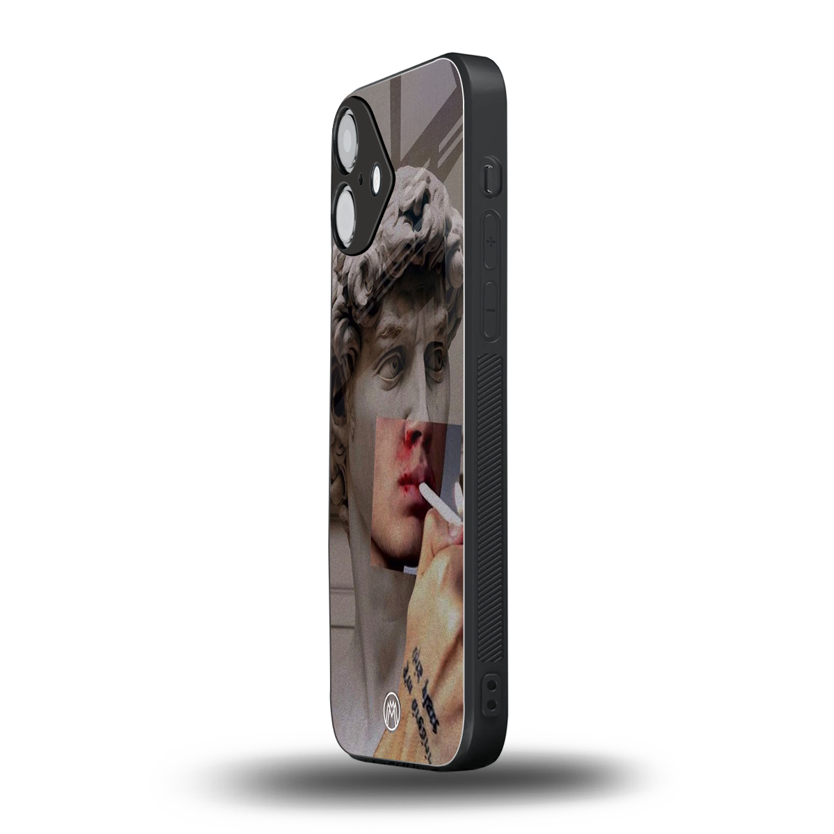 sculpted smoke back phone cover | glass case for iphone 16 plus