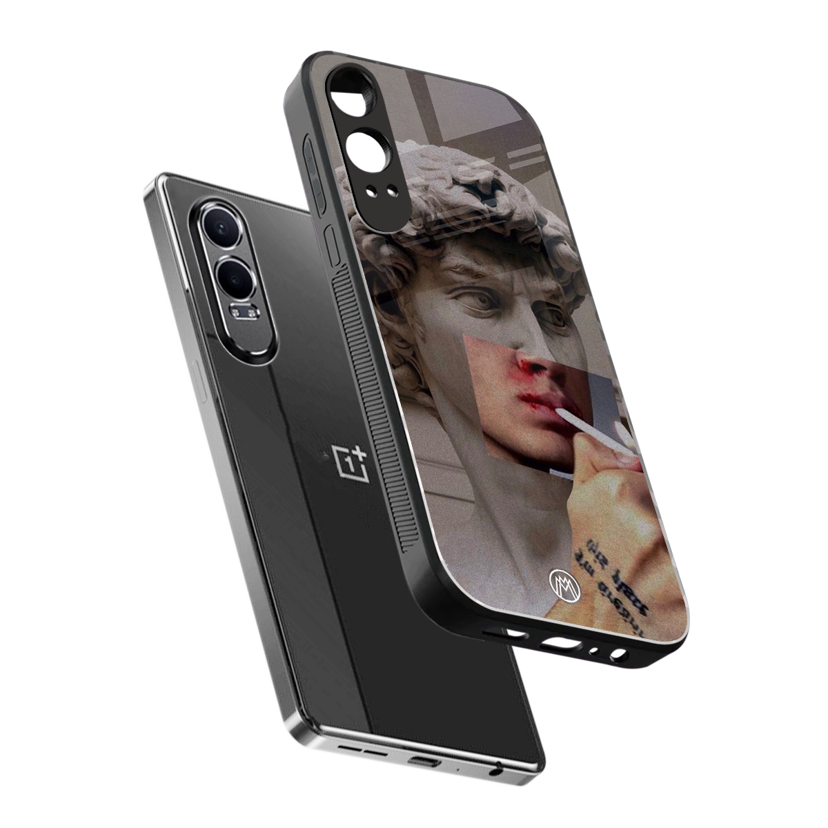 sculpted smoke back phone cover | glass case for oneplus nord ce 4 lite
