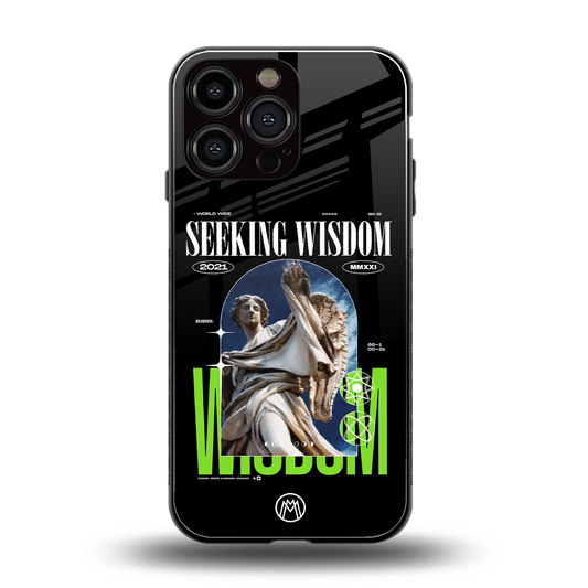 seeking wisdom back phone cover | glass case for iphone 14 pro max