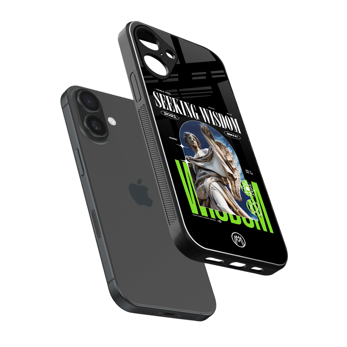 seeking wisdom back phone cover | glass case for iphone 16 plus