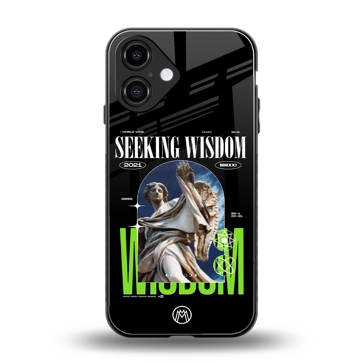 seeking wisdom back phone cover | glass case for iphone 16