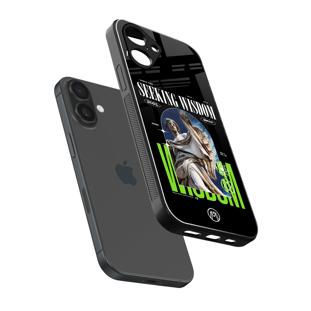 seeking wisdom back phone cover | glass case for iphone 16