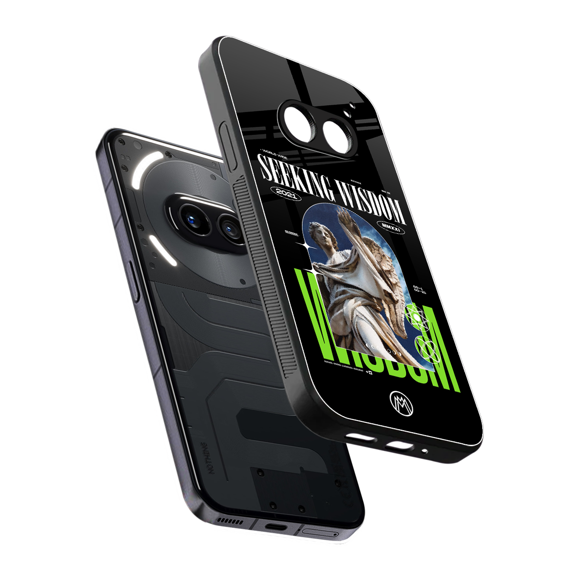 seeking wisdom back phone cover | glass case for nothing phone 2a