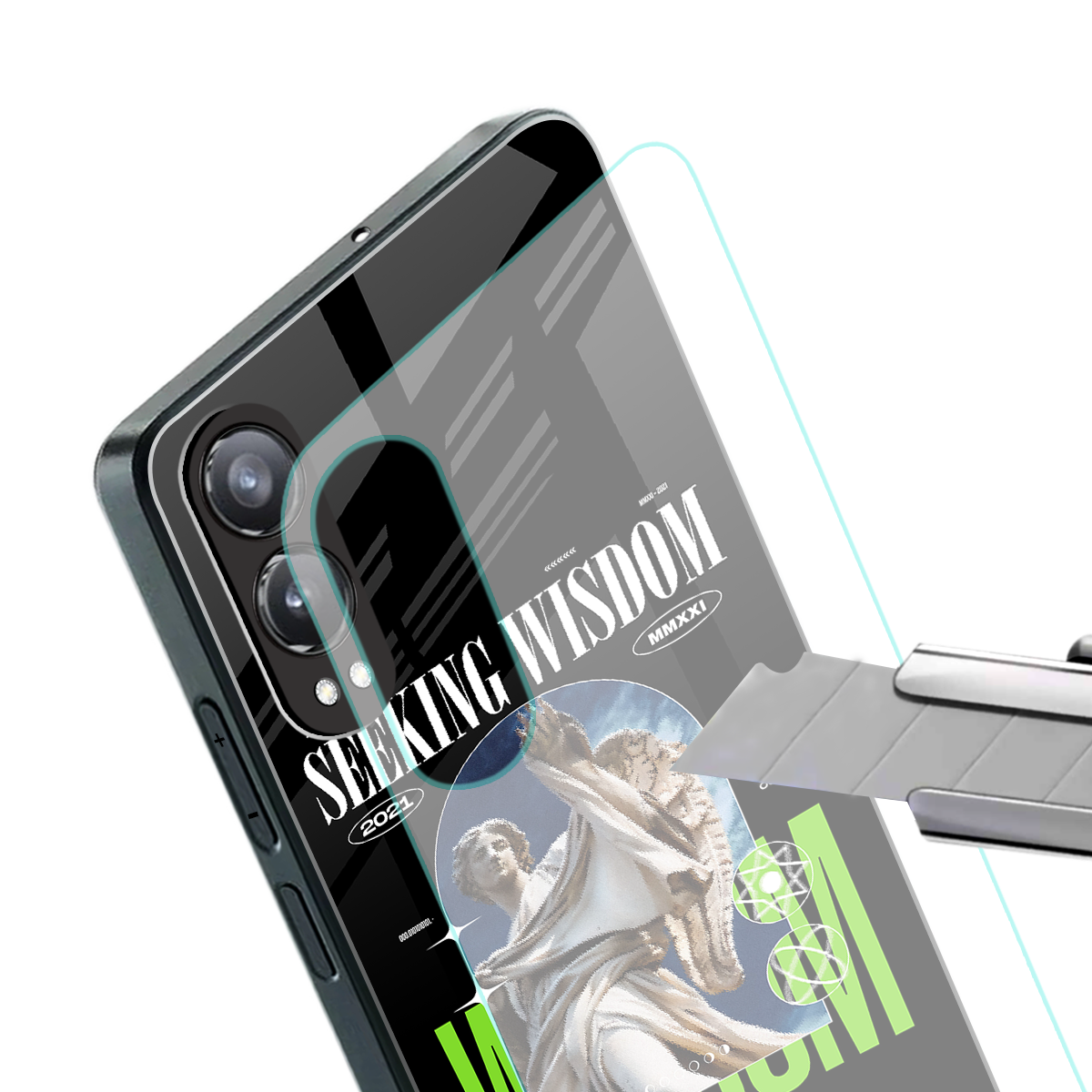 seeking wisdom back phone cover | glass case for oneplus nord ce 4 lite