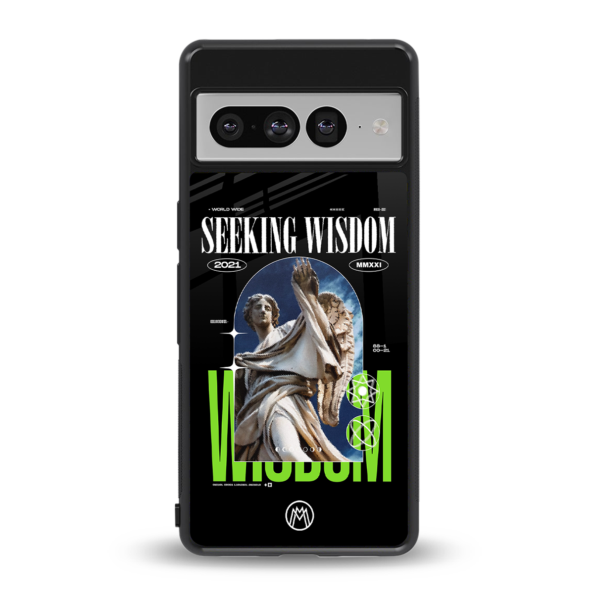 seeking wisdom back phone cover | glass case for google pixel 7 pro