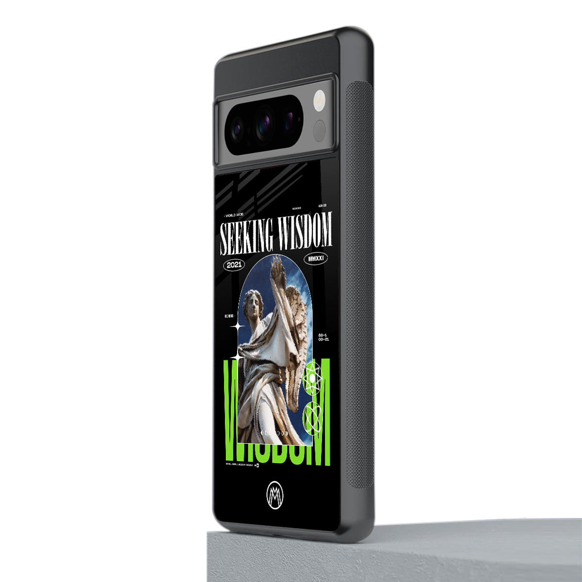 seeking wisdom back phone cover | glass case for google pixel 8 pro