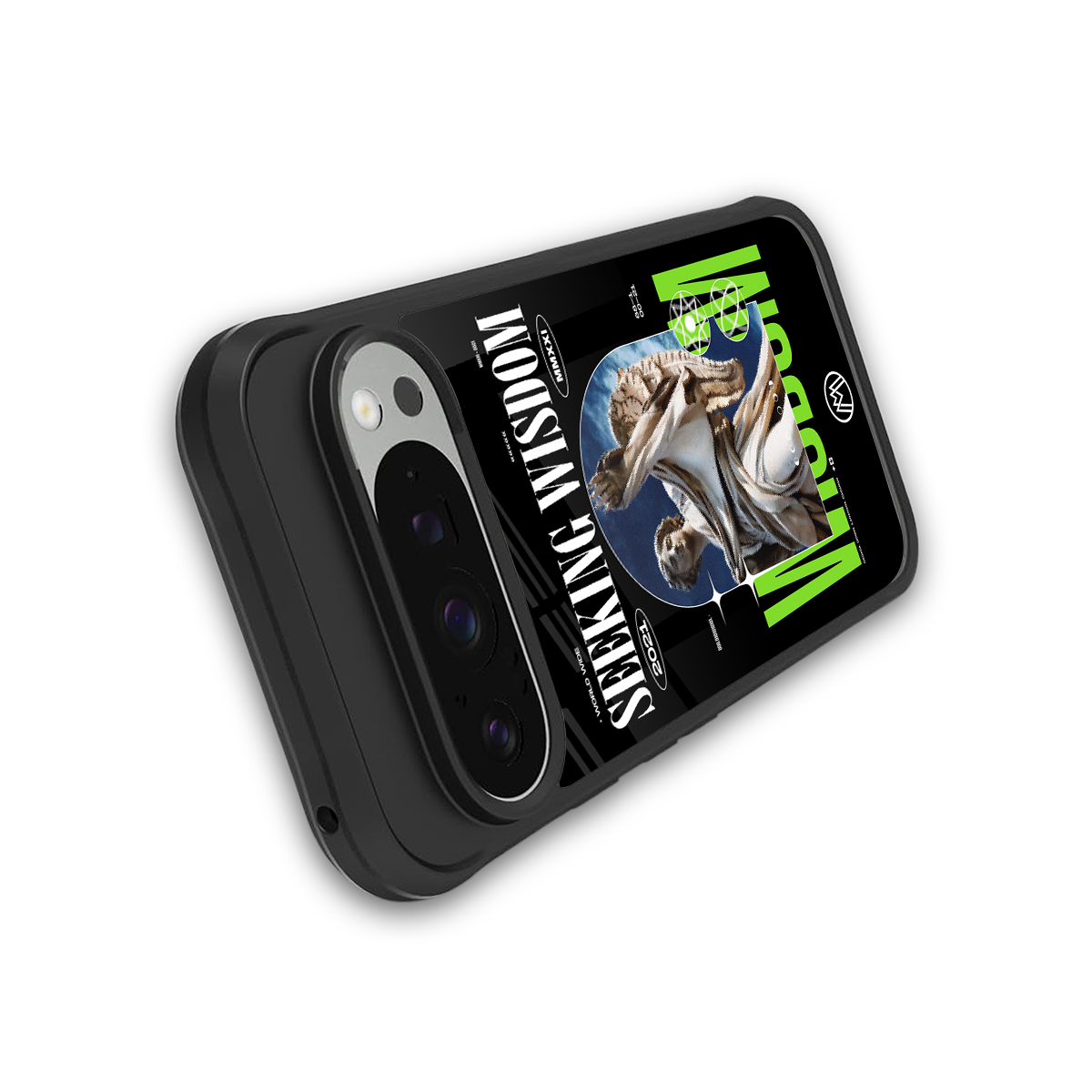 seeking wisdom back phone cover | glass case for google pixel 9 pro xl