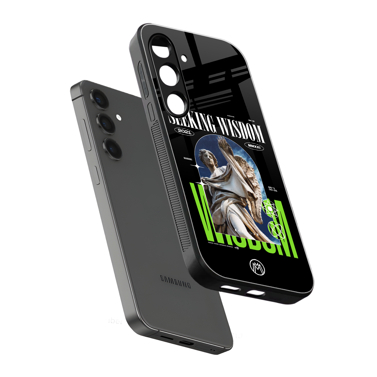 seeking wisdom back phone cover | glass case for samsung galaxy s23 plus