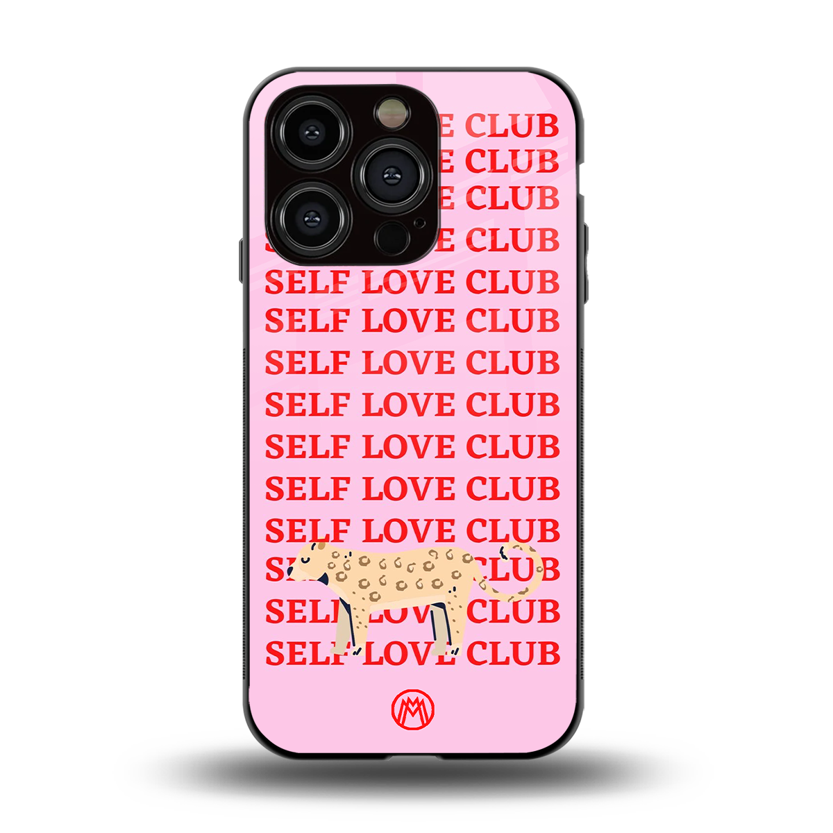 self love club back phone cover | glass case for iphone 14 pro