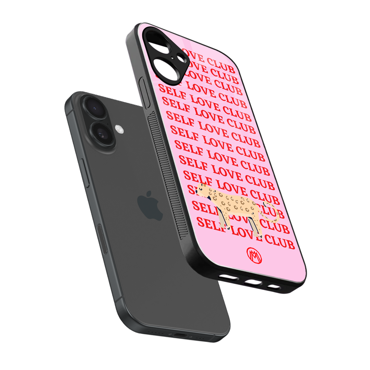 self love club back phone cover | glass case for iphone 16 plus