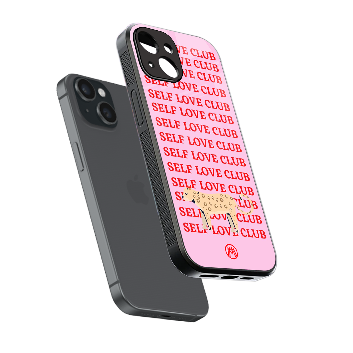 self love club back phone cover | glass case for iphone 15