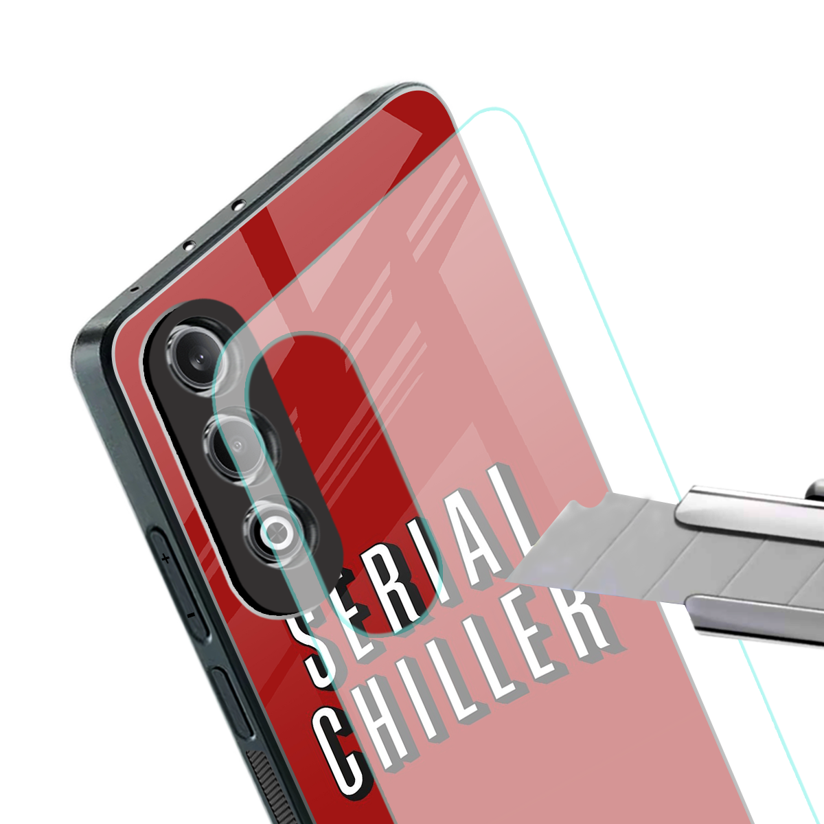 serial chiller netflix back phone cover | glass case for oneplus nord ce 4