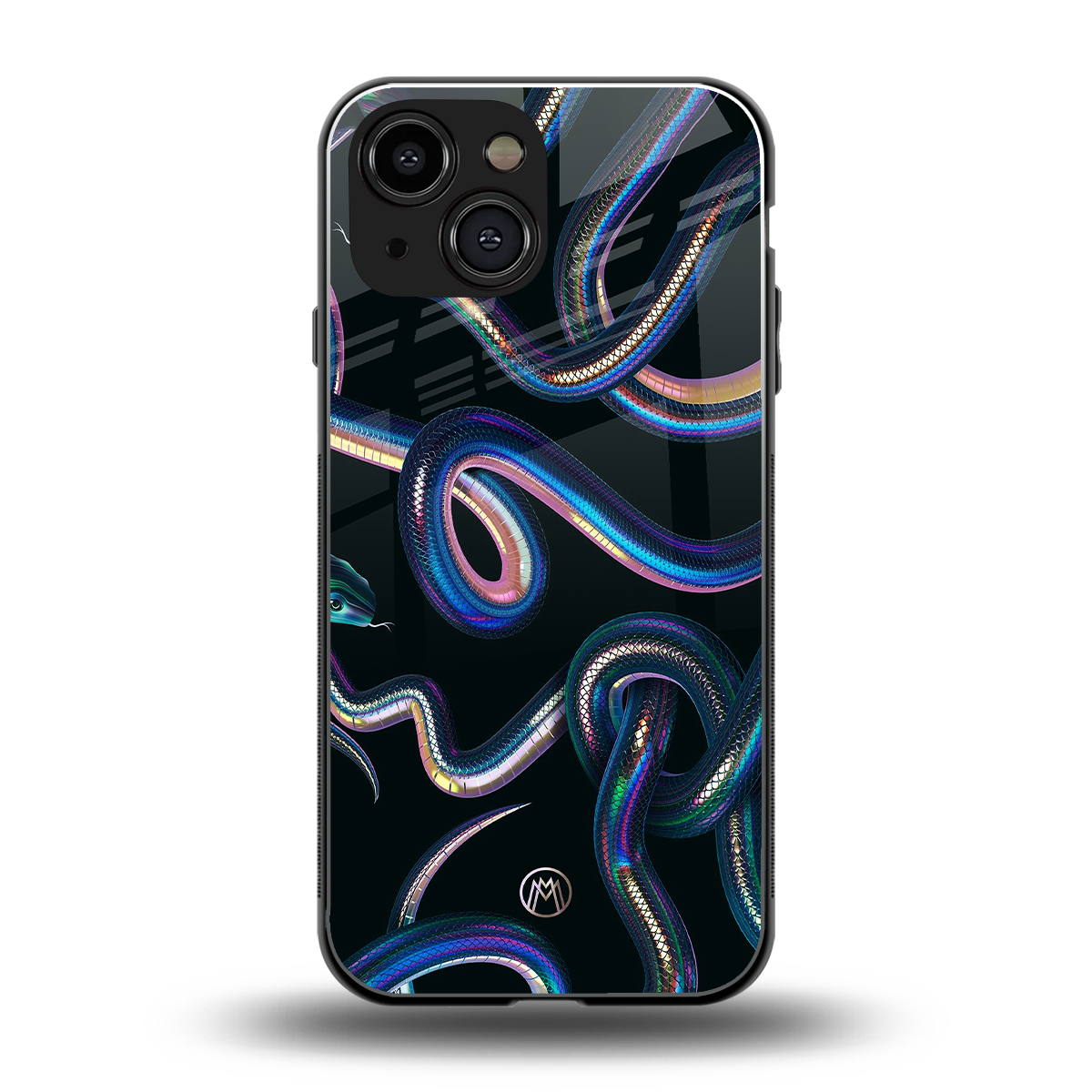 serpent back phone cover | glass case for iphone 13 mini