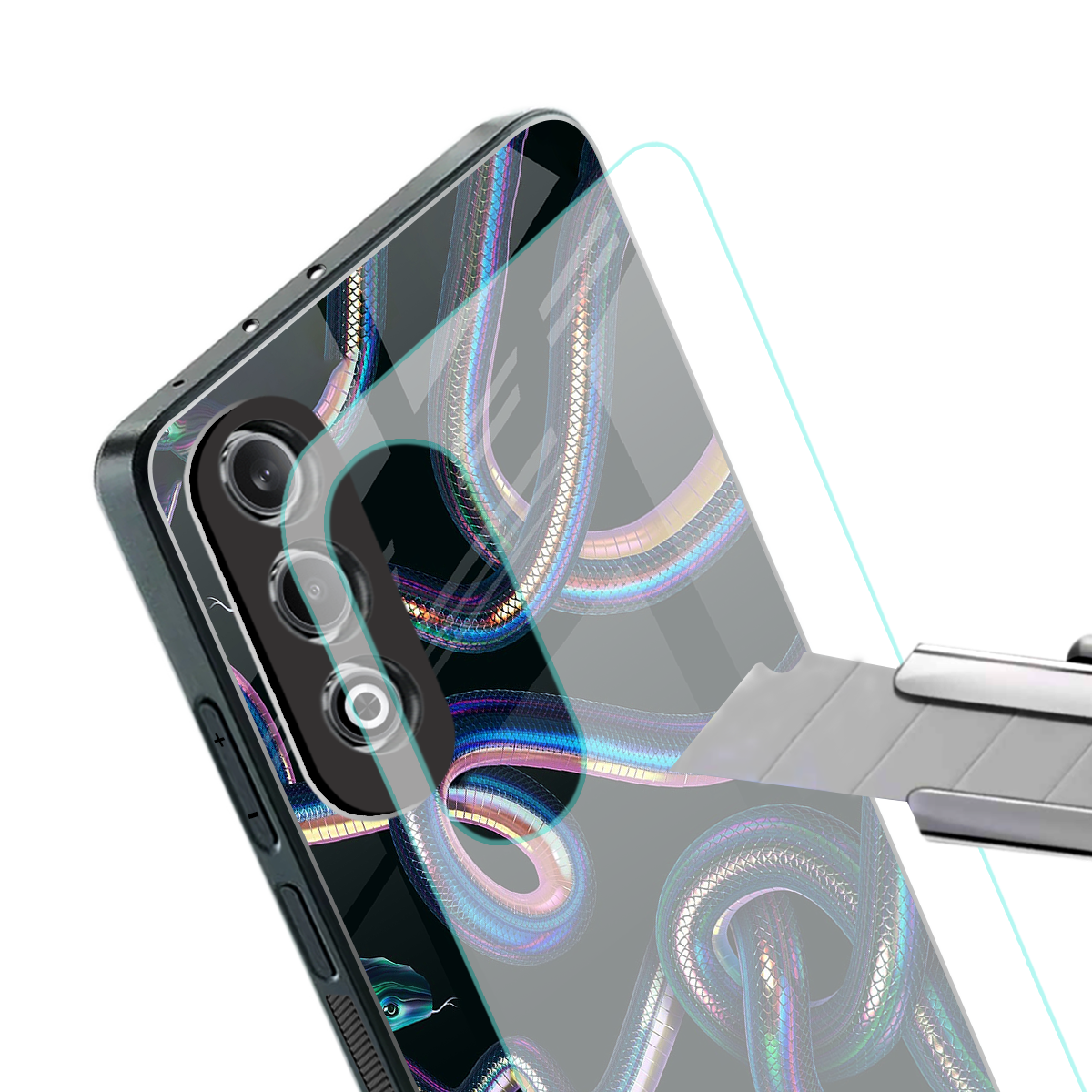 serpent back phone cover | glass case for oneplus nord ce 4