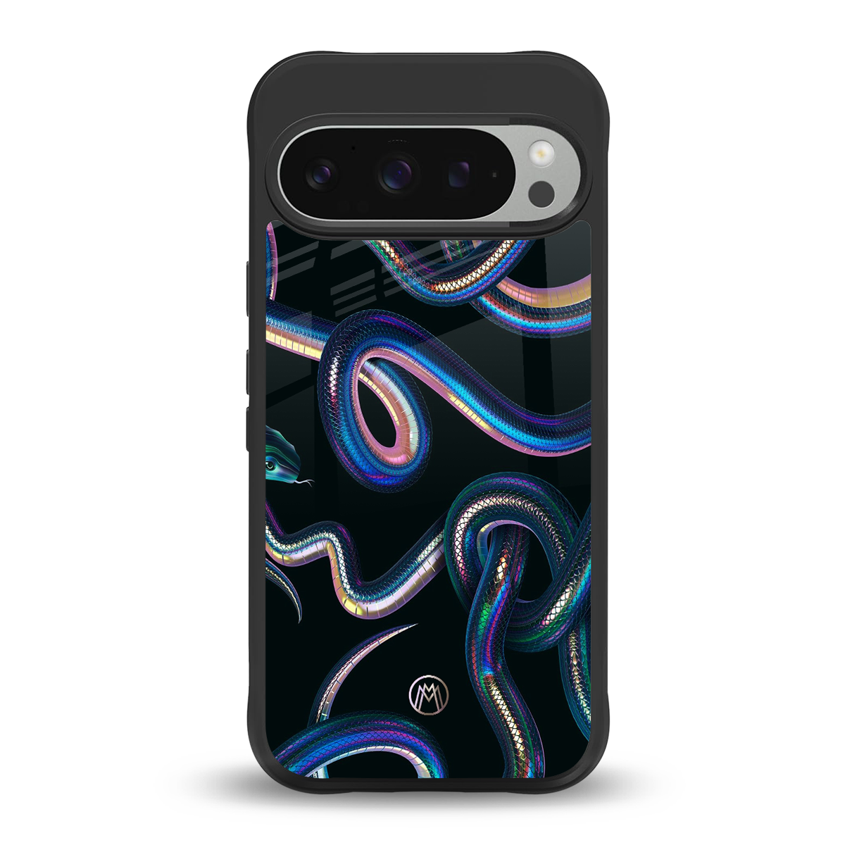serpent back phone cover | glass case for google pixel 9 pro