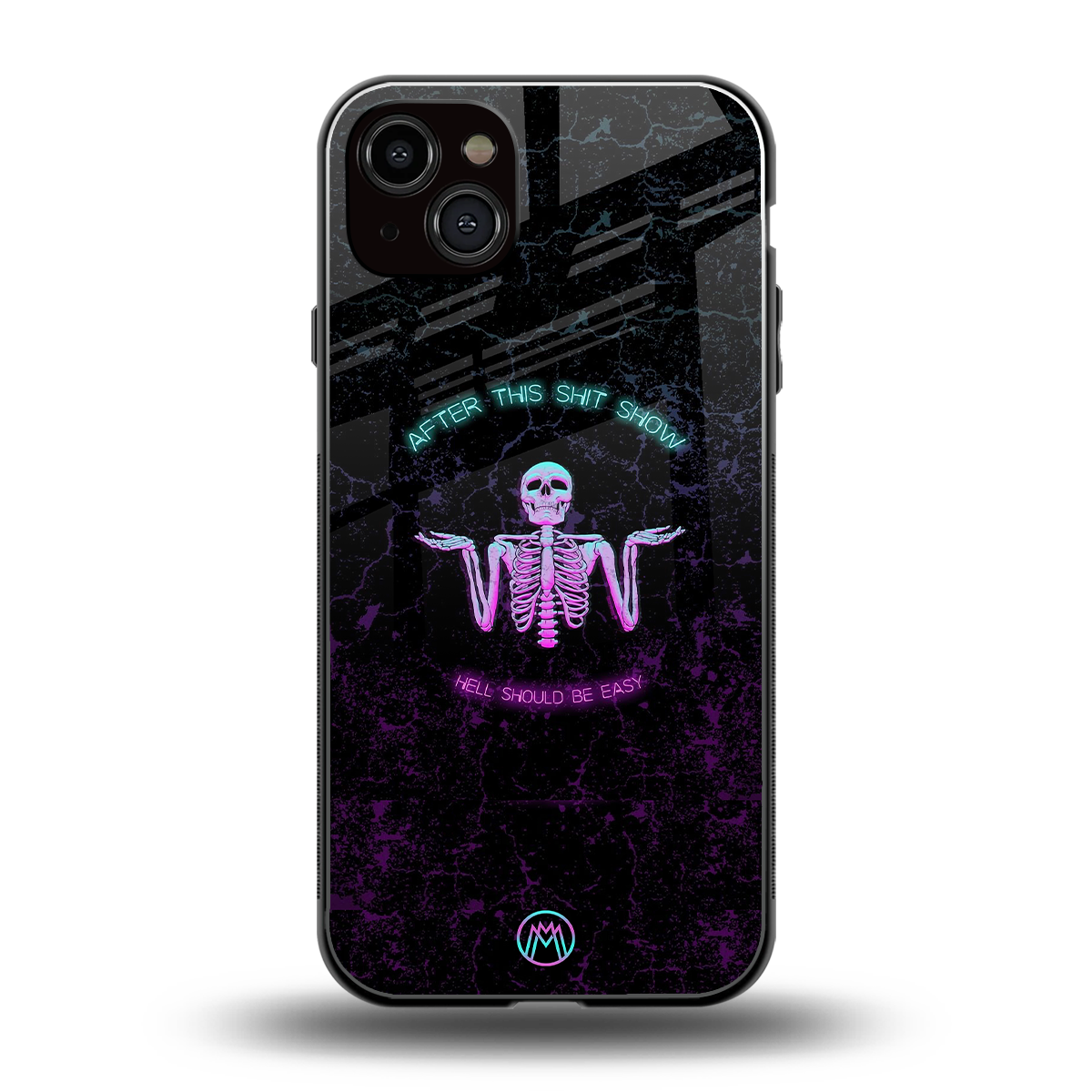 shitshow back phone cover | glass case for iphone 15 plus