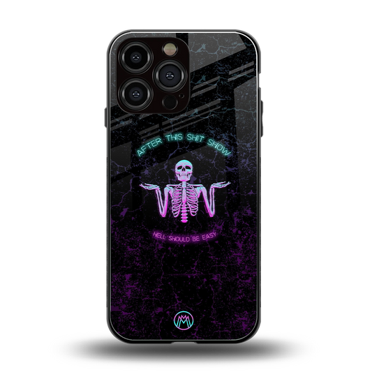 shitshow back phone cover | glass case for iphone 14 pro max