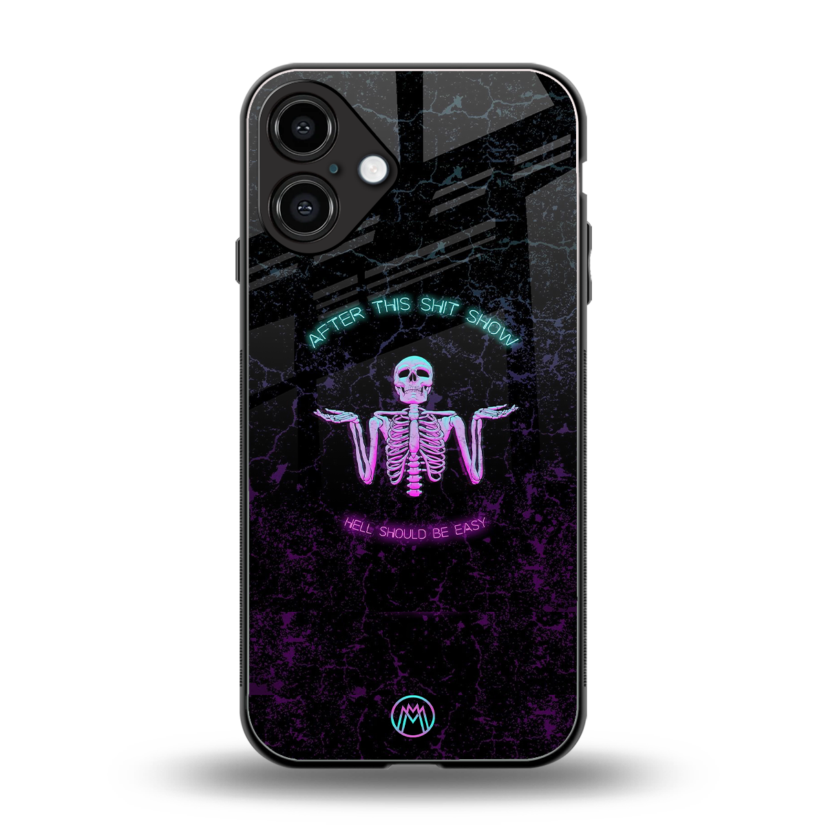 shitshow back phone cover | glass case for iphone 16 plus