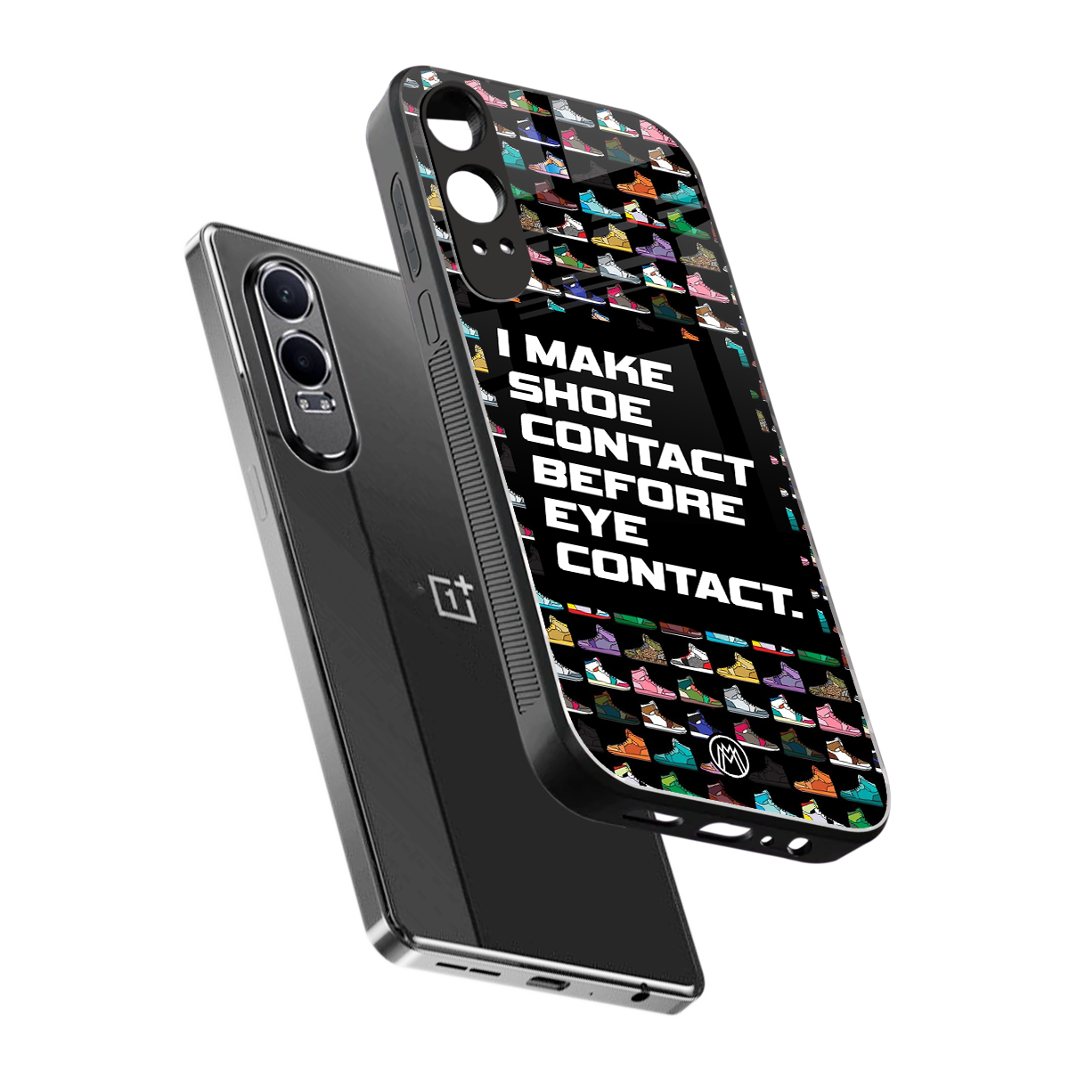 shoe contact back phone cover | glass case for oneplus nord ce 4 lite