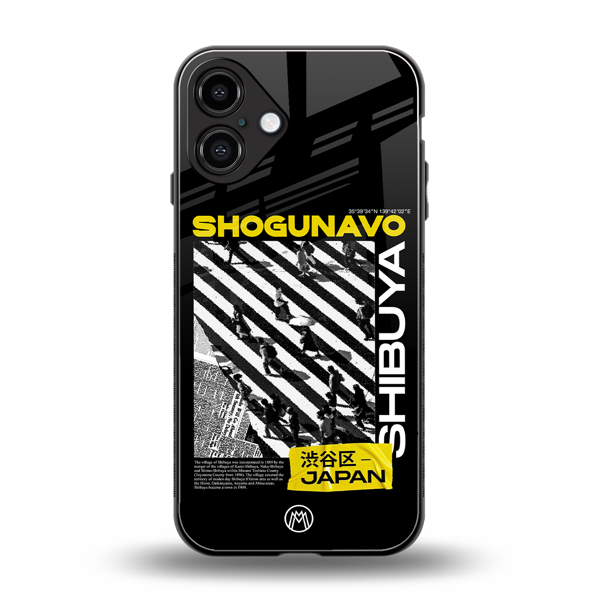 shogunavo shibuya back phone cover | glass case for iphone 16 plus