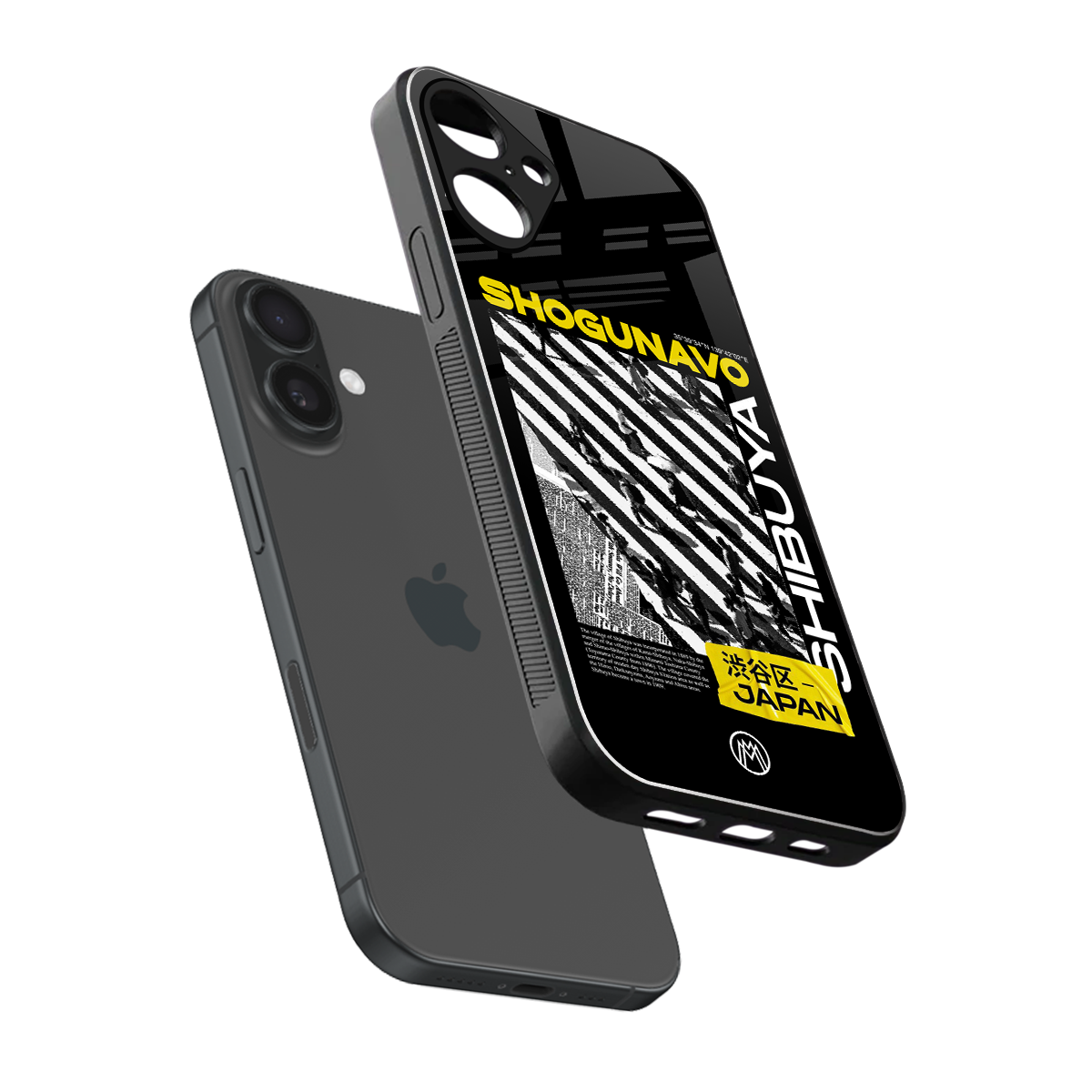 shogunavo shibuya back phone cover | glass case for iphone 16 plus