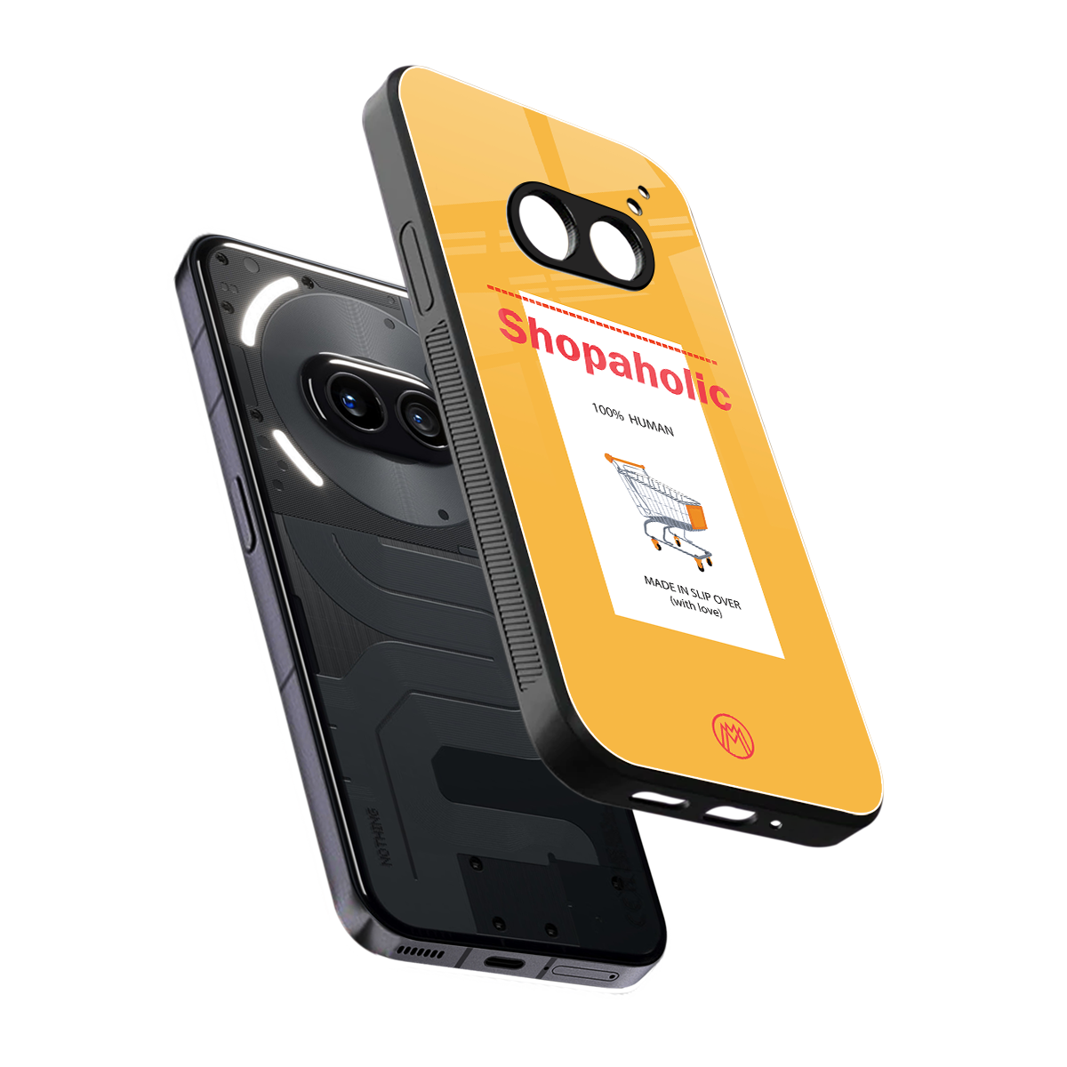 shopaholic back phone cover | glass case for nothing phone 2a