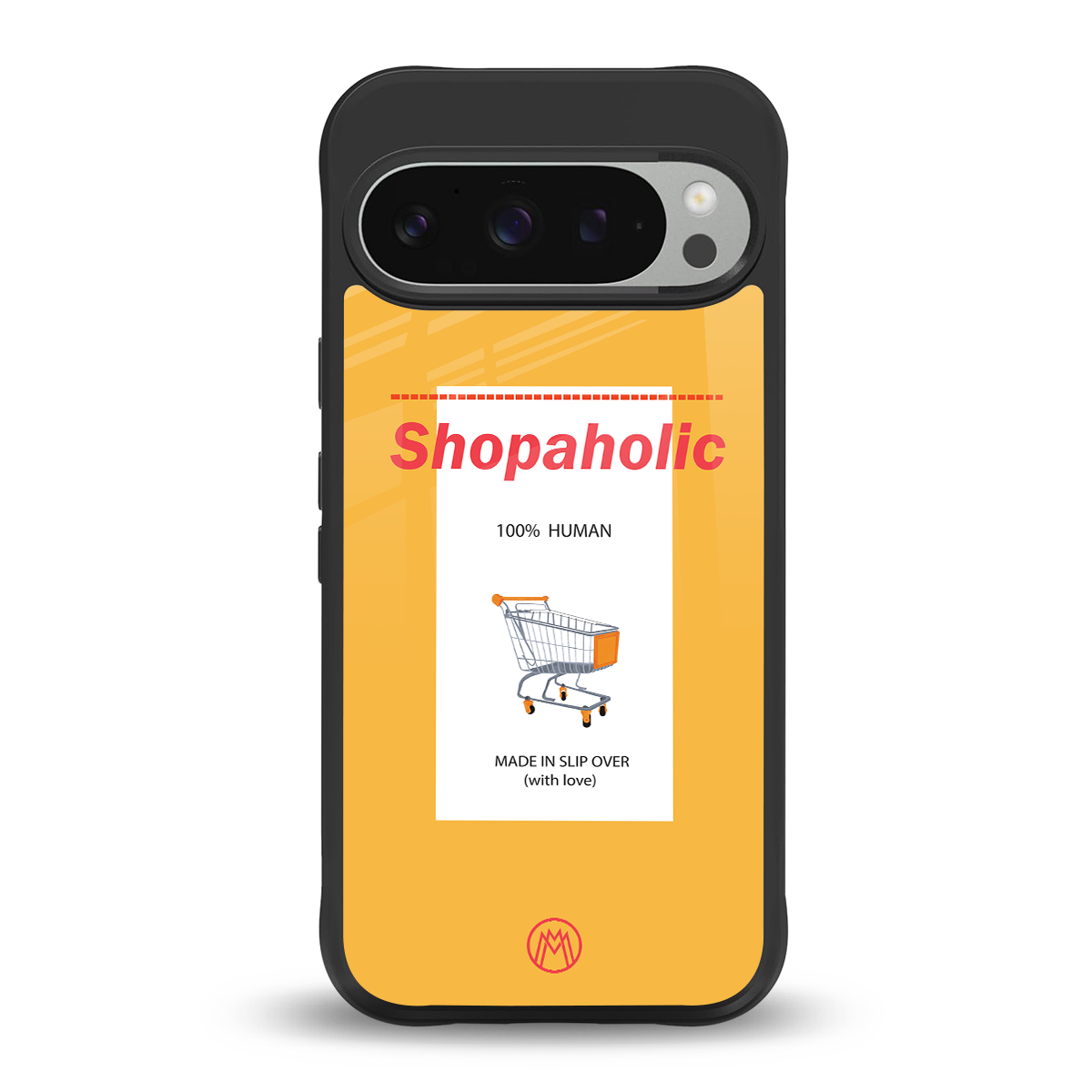 shopaholic back phone cover | glass case for google pixel 9 pro
