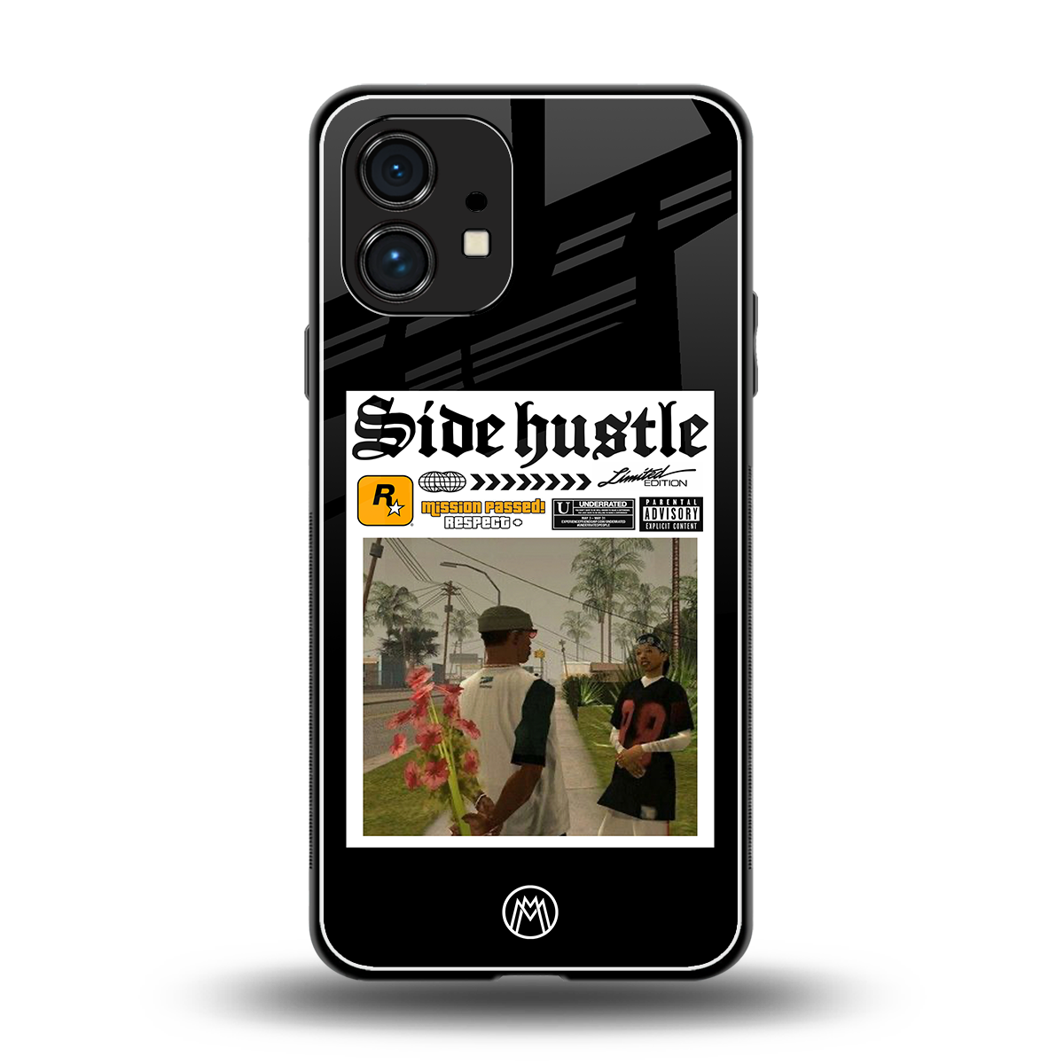 side hustle back phone cover | glass case for nothing phone 1