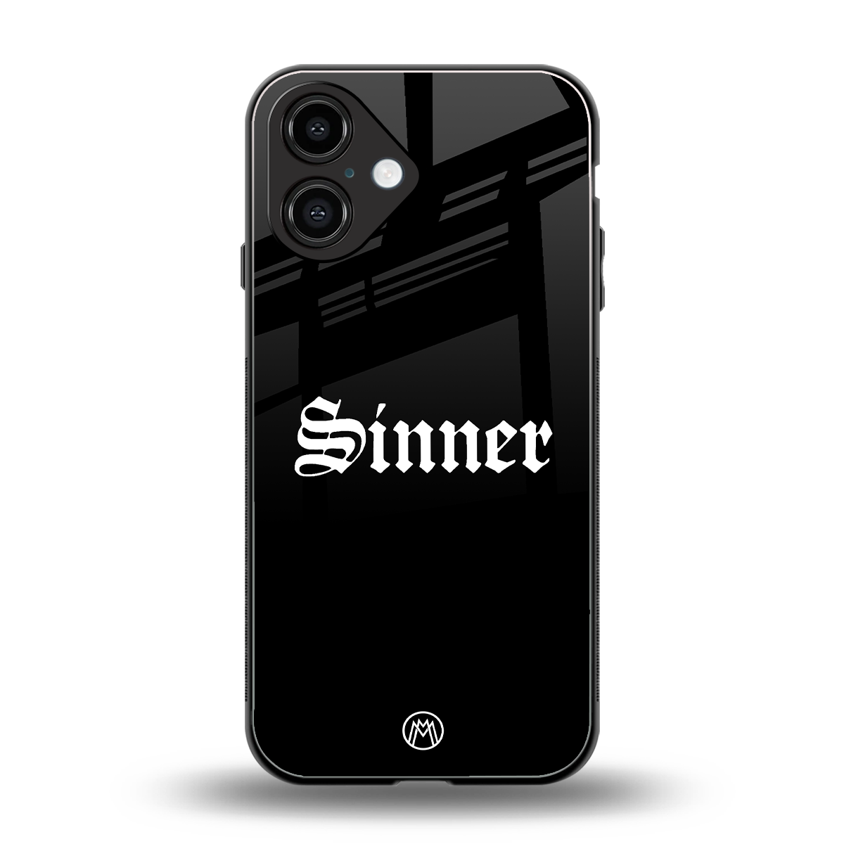 sinner back phone cover | glass case for iphone 16