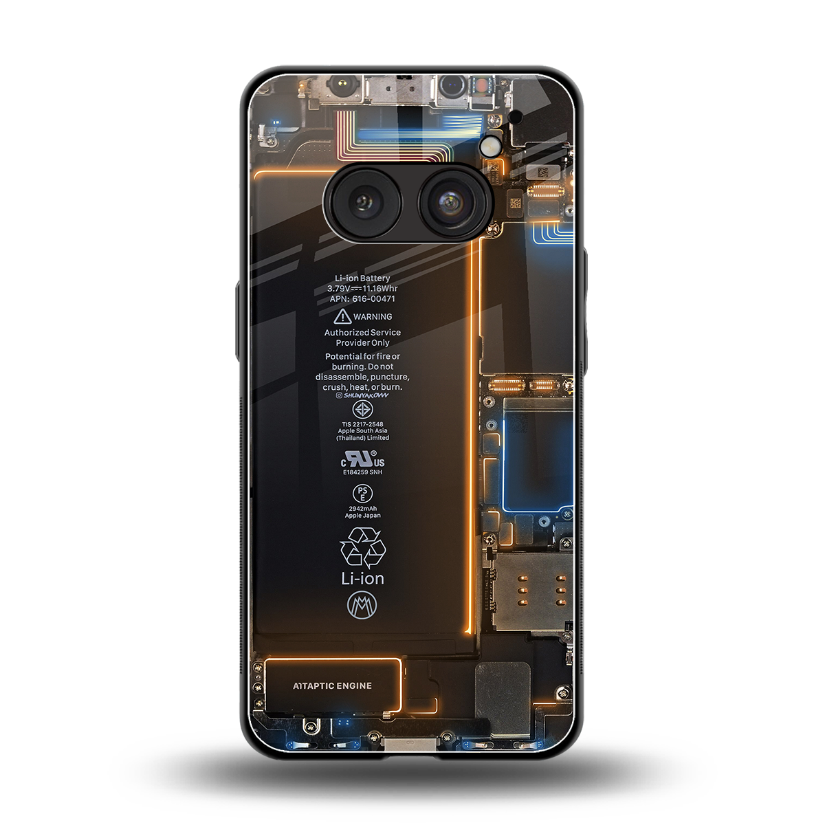 skeleton inside back phone cover | glass case for nothing phone 2a