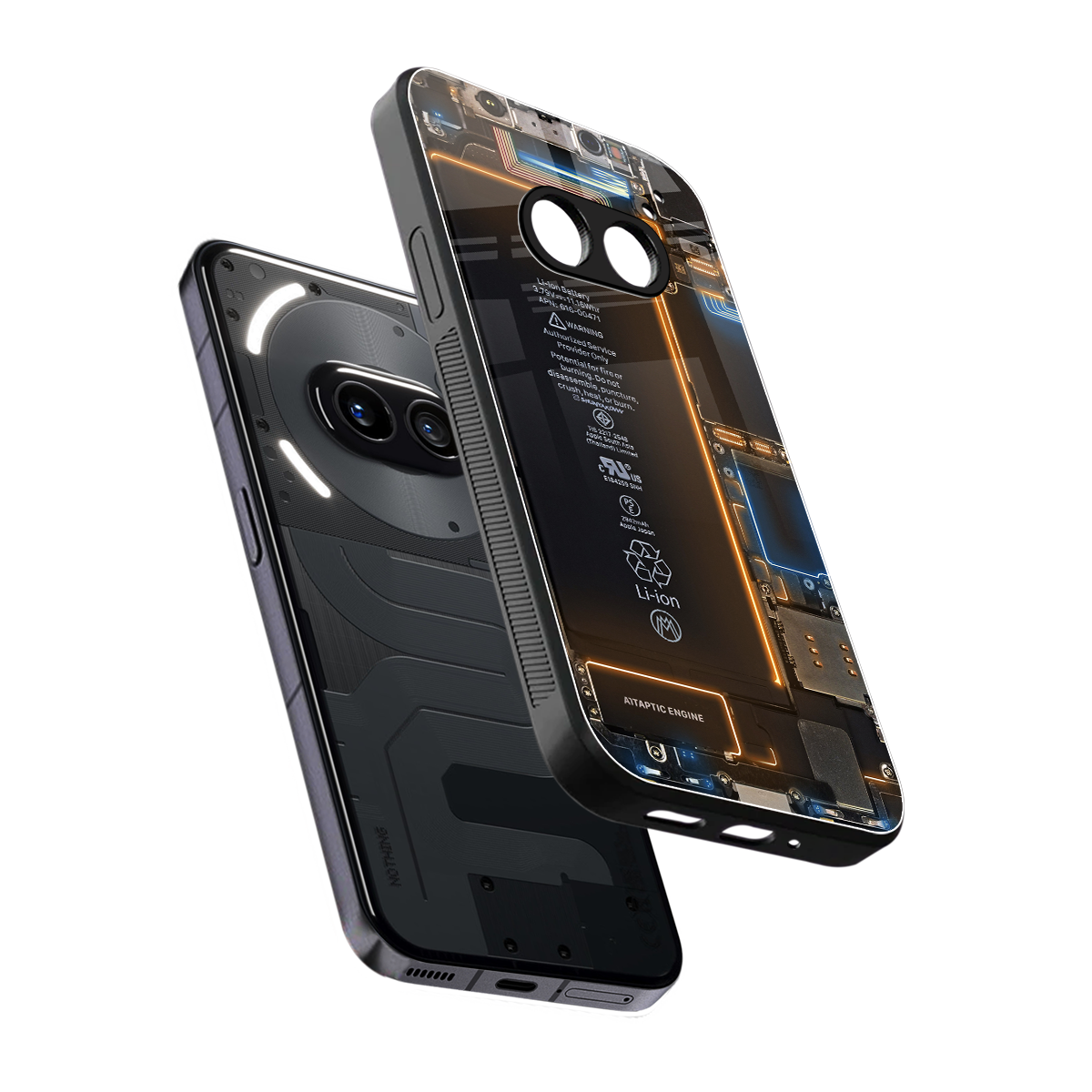 skeleton inside back phone cover | glass case for nothing phone 2a