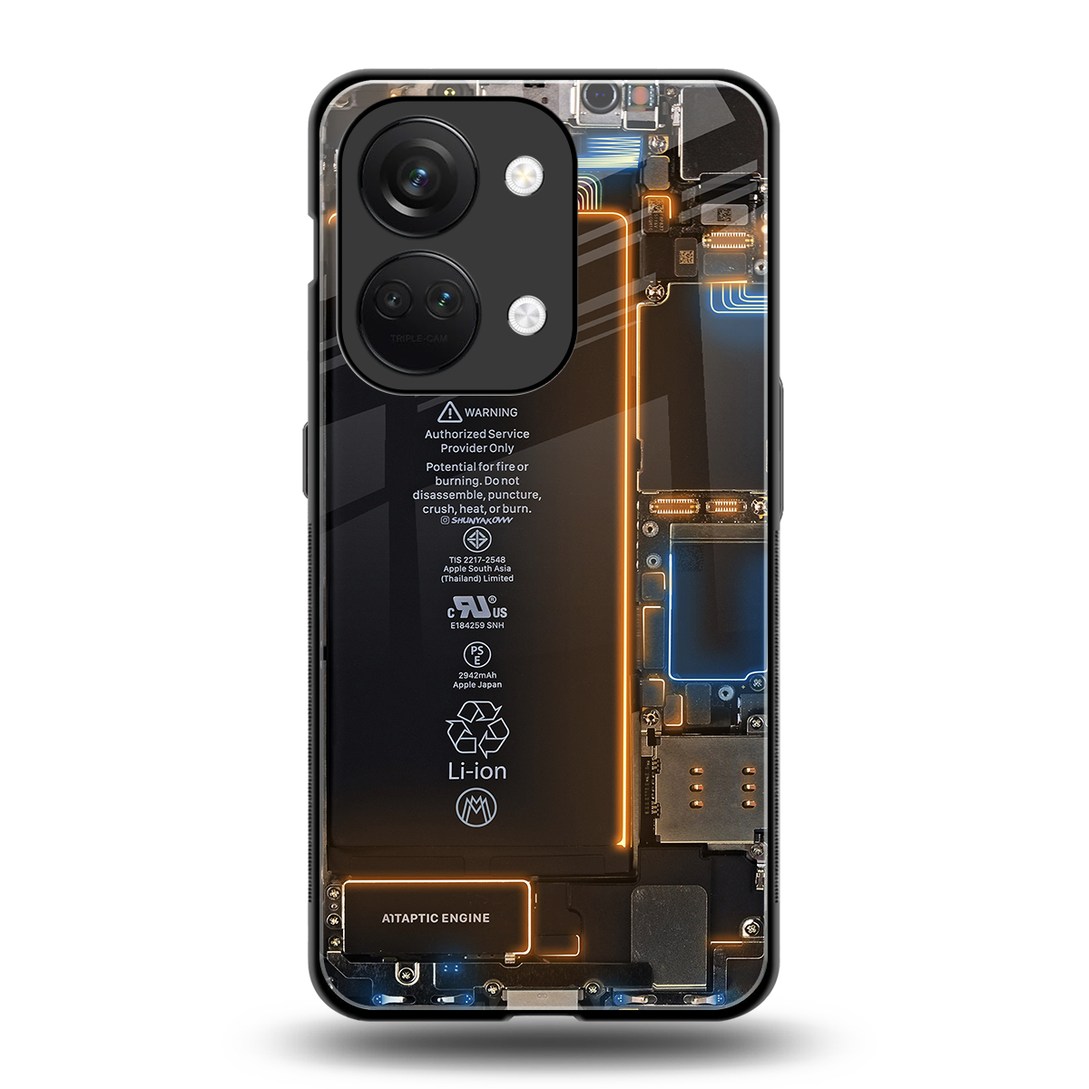 skeleton inside back phone cover | glass case for oneplus nord 3