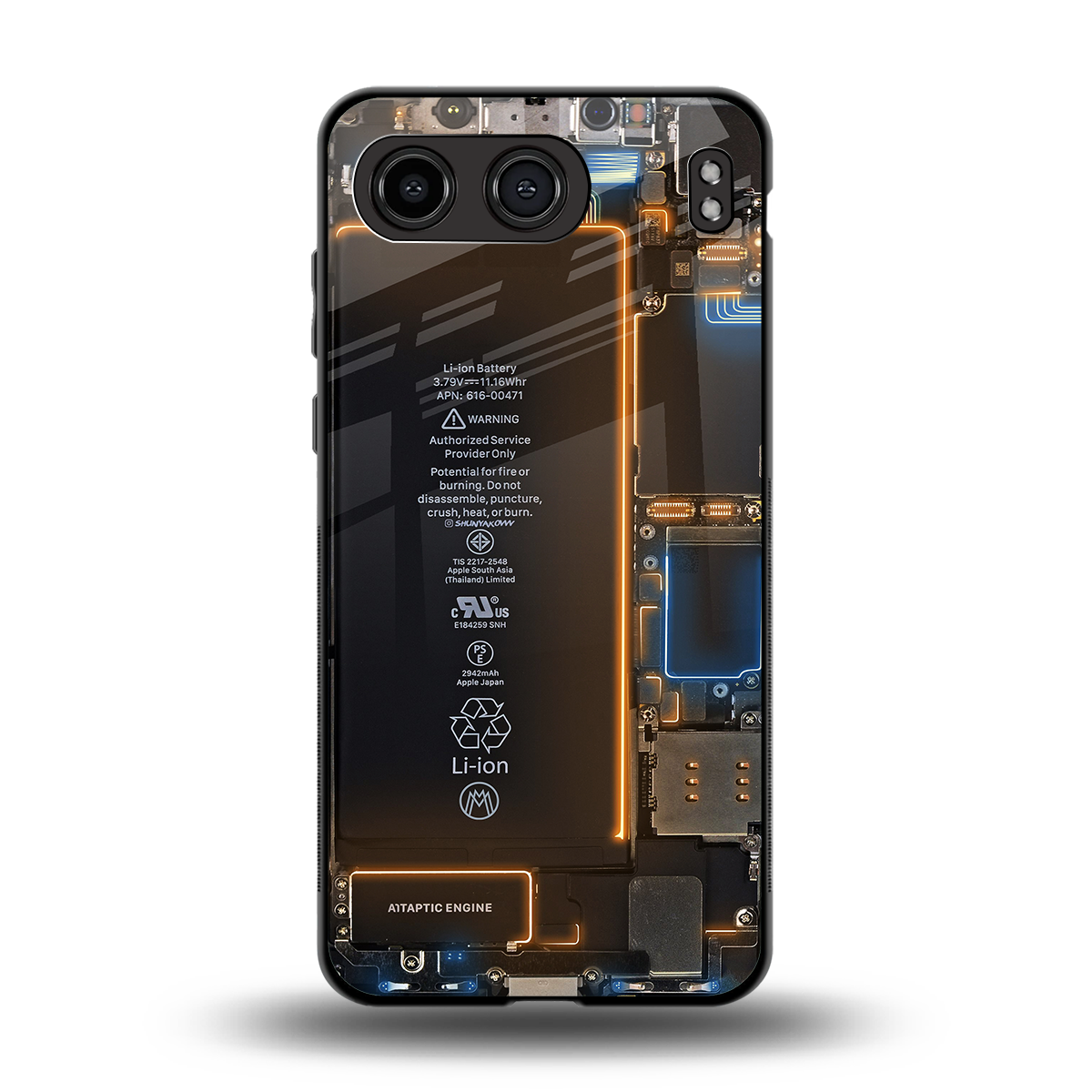 skeleton inside back phone cover | glass case for oneplus nord 4