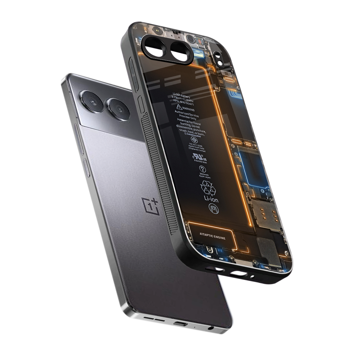 skeleton inside back phone cover | glass case for oneplus nord 4