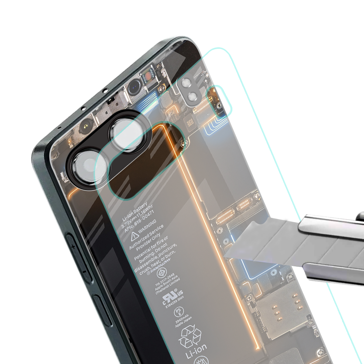 skeleton inside back phone cover | glass case for oneplus nord 4