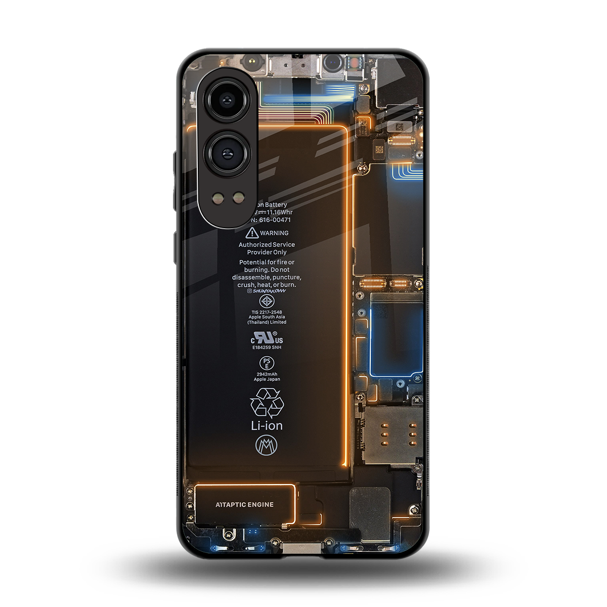 skeleton inside back phone cover | glass case for oneplus nord ce 4 lite