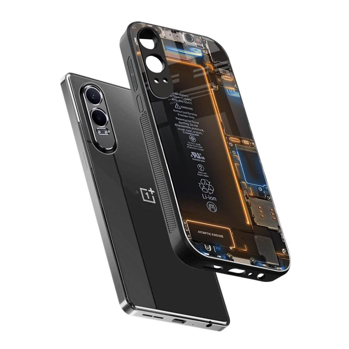 skeleton inside back phone cover | glass case for oneplus nord ce 4 lite