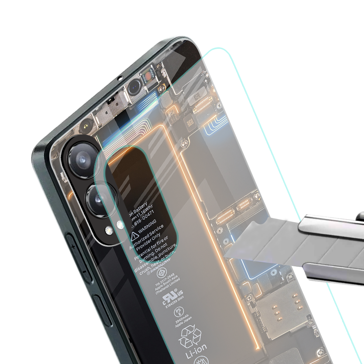 skeleton inside back phone cover | glass case for oneplus nord ce 4 lite